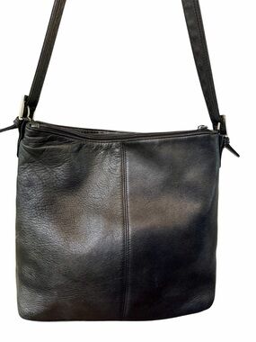 Tignanello Black Leather Shoulder Bag